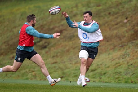 Henry Arundell in England training at Pennyhill Park in Bagshot.