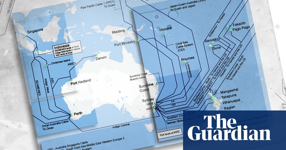 Australia is linked to the world by cables no thicker than a backyard hose – and in danger from sharks, accidents and sabotage | Web Australia is linked to the world by cables no thicker than a backyard hose – and in danger from sharks, accidents and sabotage | Web