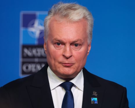 Lithuanian President Gitanas Nausėda delivers a doorstep statement during the 2026 Nato Ankara Summit in Ankara, Turkey.