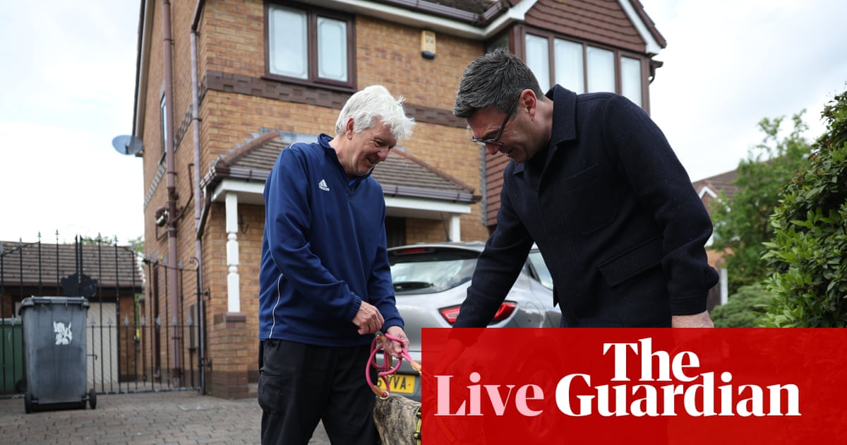 Burnham to launch byelection campaign as Green candidate quits after just nine hours UK politics live