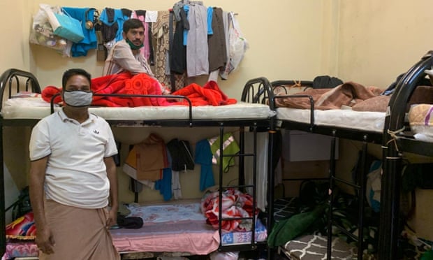 Social distancing is impossible in the cramped living quarters of Dubai’s labour camps.