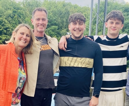 Lindsay and Craig Foreman with their sons, Joe and Toby Bennett.
