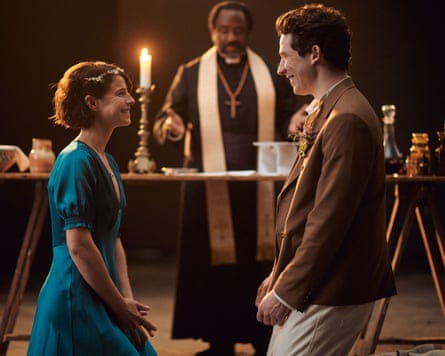 Jessie Buckley and Josh O’Connor in the National Theatre’s film version.