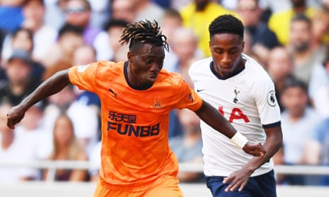 Christian Atsu gets the better of Kyle Walker-Peters.