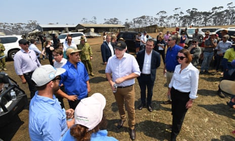 Australia’s Prime Minister Scott Morrison visits fire-ravaged Kangaroo Island