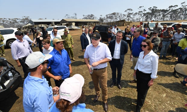 Australia’s Prime Minister Scott Morrison visits fire-ravaged Kangaroo Island