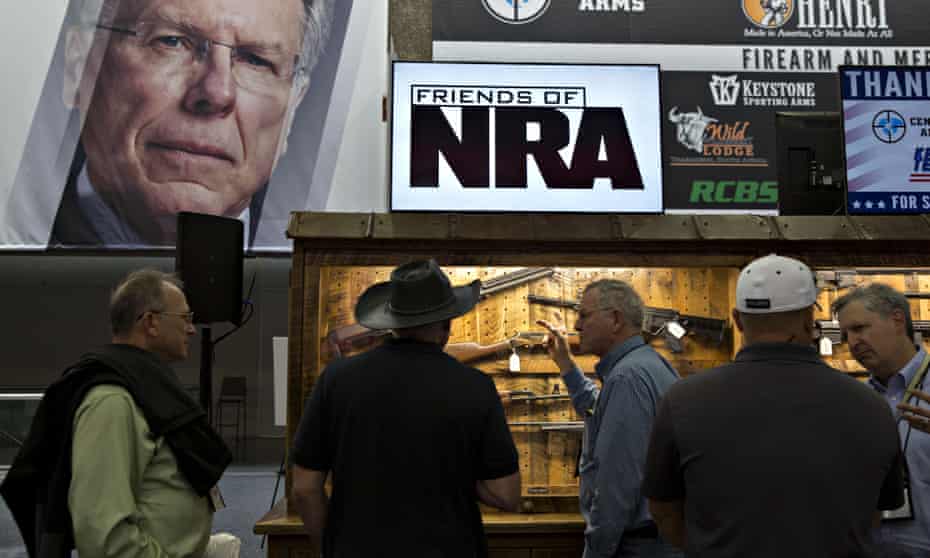 The National Rifle Association (NRA) annual meeting in Dallas, Texas, in 2018. 