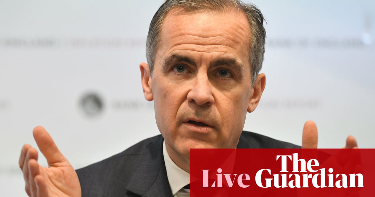 Bank of England governor Mark Carney faces grilling from MPs over interest rates - business live