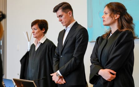 Jakob Ingebrigtsen in court with his legal counsel Mette Yvonne Larsen and lawyer Veslemoy Aga last week