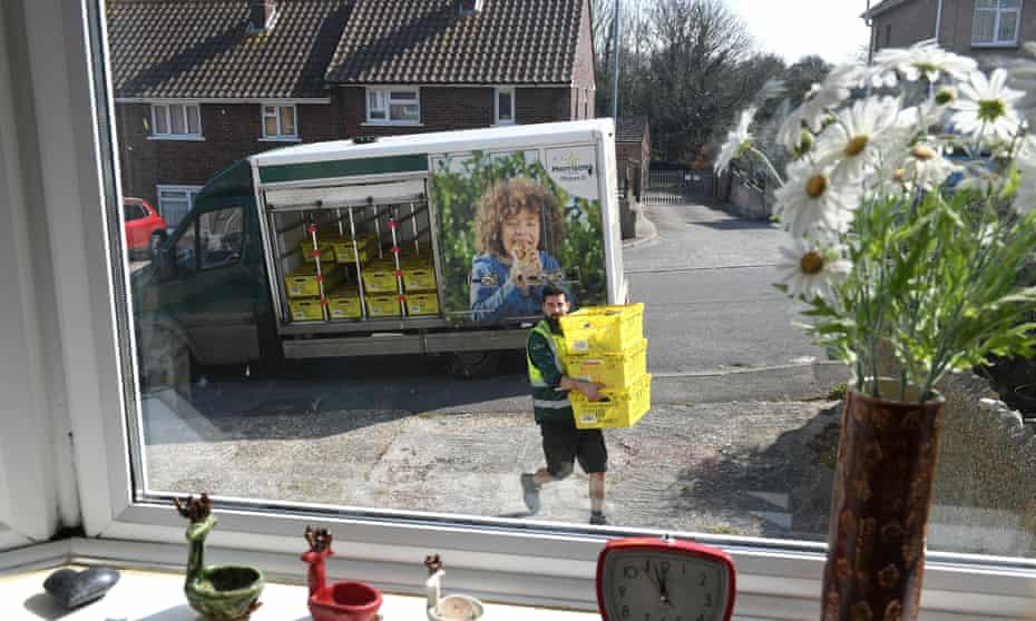 A Morrisons supermarket delivery during the lockdown.