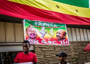 Flag supporting Abiy Ahmed