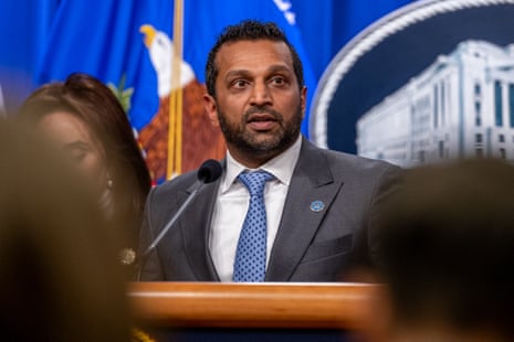 Kash Patel faces criticism for touting FBI's work tracking down suspect prematurely | FBI | The Guardian