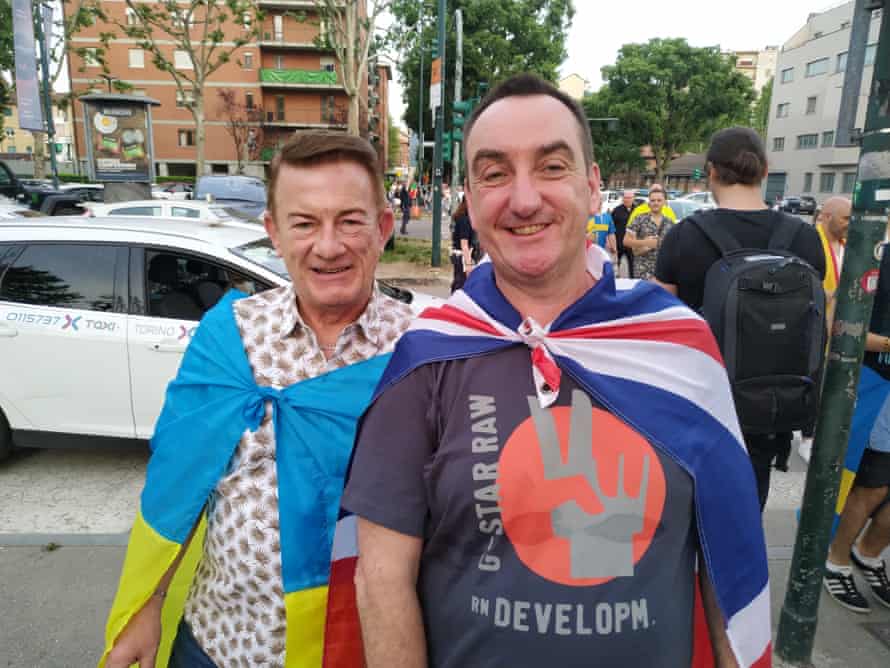 Daniel Fey (L) and Michael Duncan in Turin