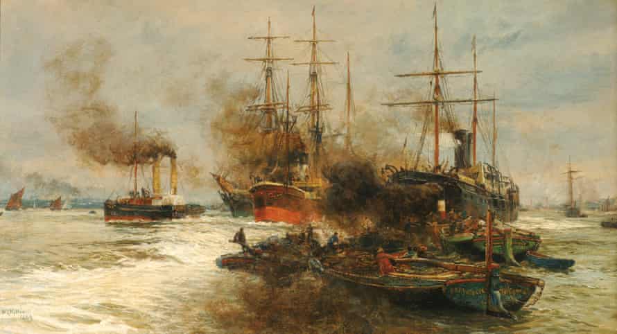 Scene on the Lower Thames, 1884, by William Lionel Wyllie.