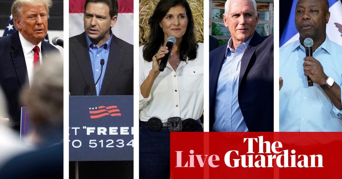Trump remains at the top as lineup for first Republican debate emerges - US politics live