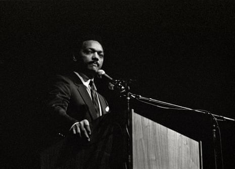 Jesse Jackson parlando al Partito Democratico del 1988 Podio della Convenzione Nazionale