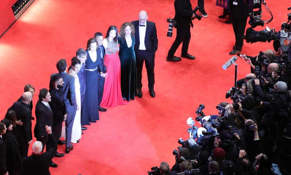 The cast of My Salinger Year on the red carpet in Berlin.