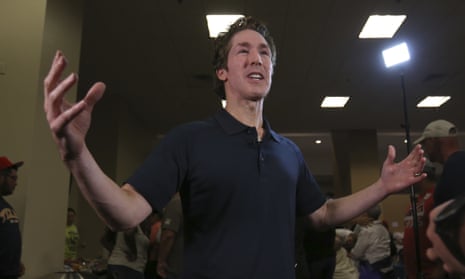 Joel OlstenCORRECTS TO JOEL OSTEEN-Pastor Joel Osteen gives an interview at his Lakewood Church in Houston, Texas, Tuesday, Aug. 29, 2017. Osteen and his congregation have set up their church as a shelter for evacuees from the flooding by Tropical Storm Harvey. (AP Photo/LM Otero)