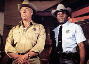 George Kennedy as Sheriff John Little and Jim Brown as Jimmy Price in Tick, Tick, Tick (1970)