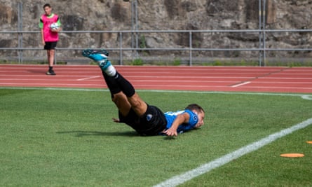 An Inter Club d’Escaldes player celebrates