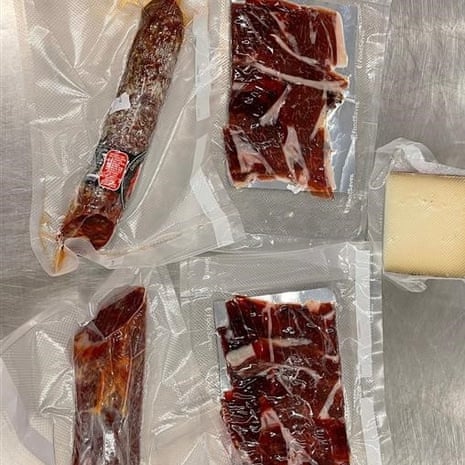 Undeclared pork and cheese confiscated under toughened biosecurity laws.