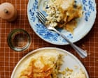 Cheese pie, seed crackers and prawn rolls: Ravinder Bhogal’s recipes for cooking with filo Cheese pie, seed crackers and prawn rolls: Ravinder Bhogal’s recipes for cooking with filo