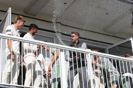 Leicestershire celebrate promotion last week