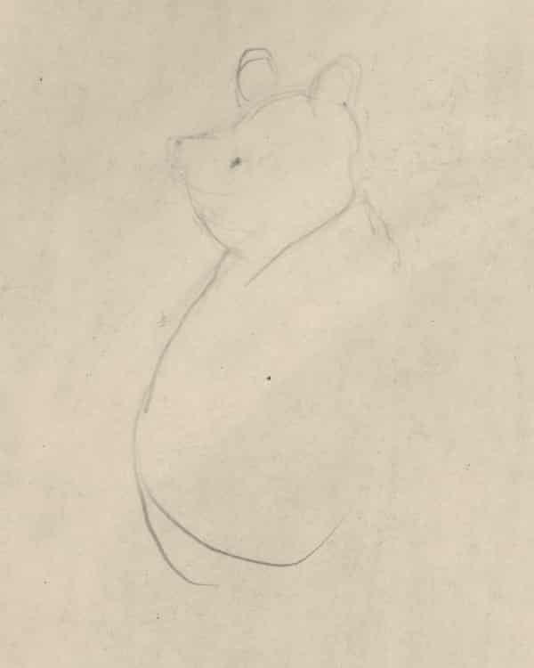 EH Shepard's first known drawing of Winnie-the-Pooh