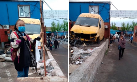Photos of the Metro morgue in Mariupol show piles of bodies in the background.