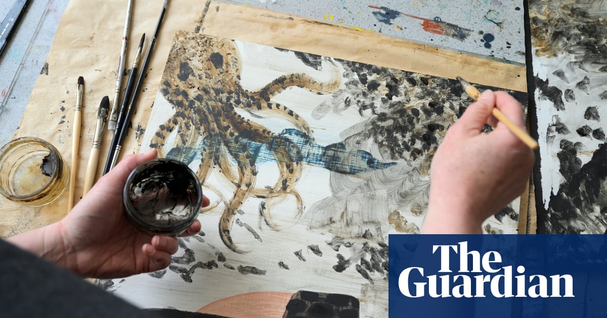 It's almost like Vaseline': artists including Antony Gormley swap paint for seaweed ink in art challenge