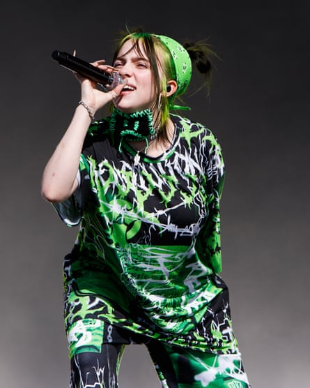 Billie Eilish performing at last year’s Reading Festival, where she drew the biggest crowd.