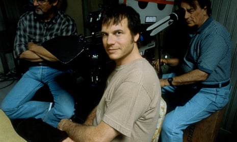 Paxton on the set of Frailty.