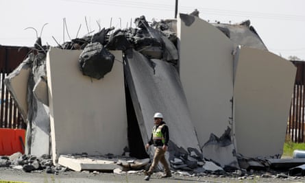 The Walls Fall Prototypes For Trump S Southern Border Barrier Come Down Donald Trump The Guardian