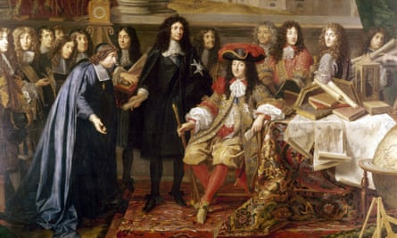 King Louis XIV visits the Académie des Sciences in Paris, 1667.