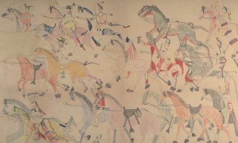 Red Horse (Minneconjou Lakota Sioux, 1822-1907), Untitled from the Red Horse Pictographic Account of the Battle of the Little Bighorn, 1881.