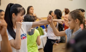 Self-defence classes organised by She Will Be Strong social enterprise in partnership with the Ho Chi Minh City Taekwondo Federation