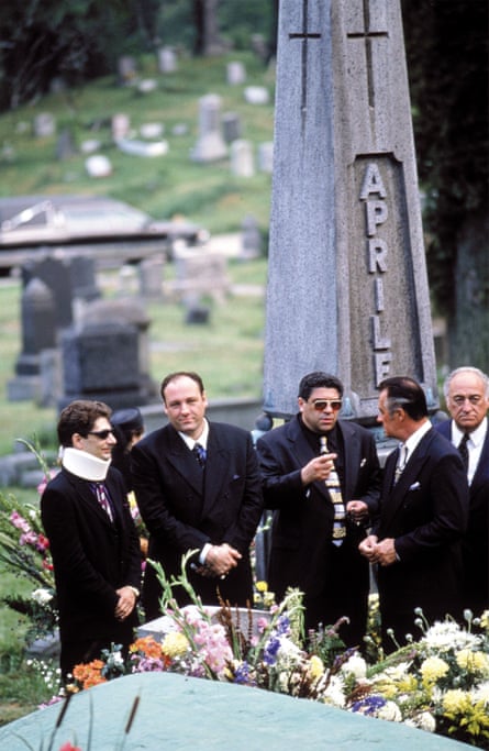 Vincent Pastore, third left, in The Sopranos, 2000.