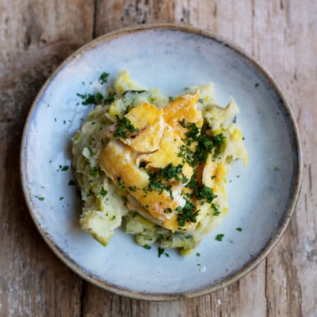 Smoked haddock, leek mash.