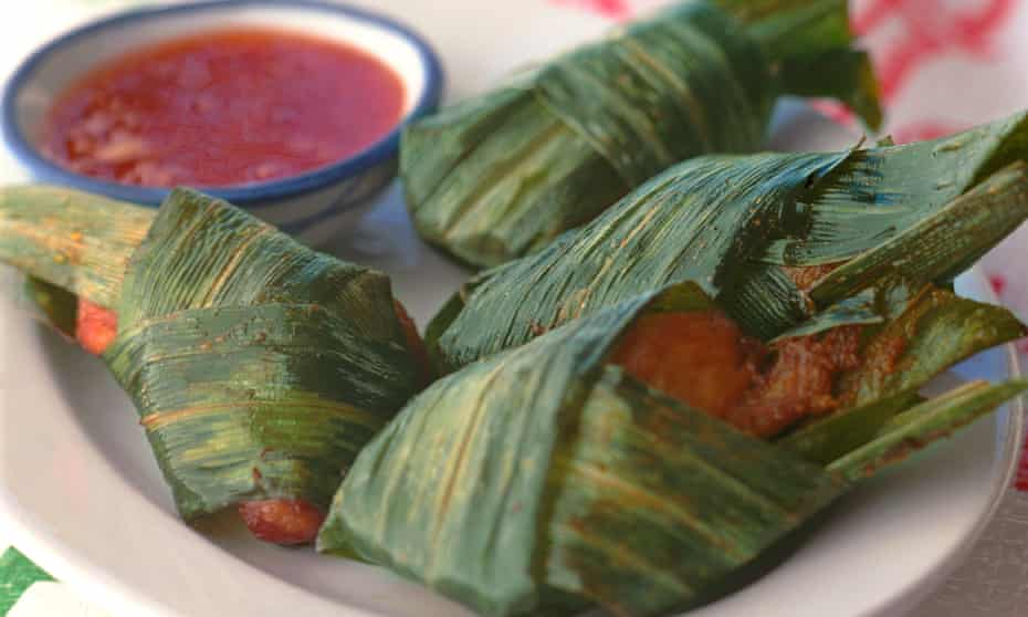 Chicken in pandan leaves – which I’m sure you already knew.