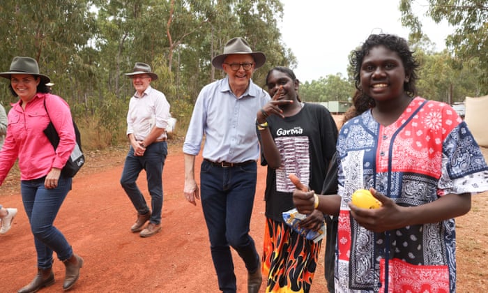 Prime minister Anthony Albanese during the Garma festival