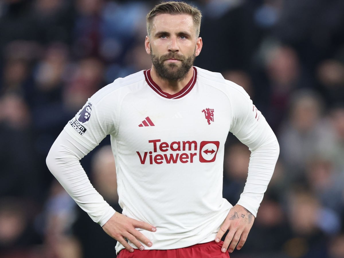 Luke Shaw in action for Manchester United.