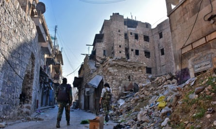Syrian pro-government forces in Aleppo’s Jdeideh neighbourhood