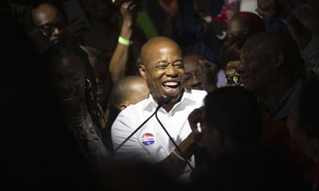 Eric Adams triumphed over a large field in New York’s first major race to use ranked choice voting.