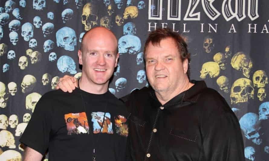 Eric Dickson and Meat Loaf in 2013 on the Glasgow leg of the Last At Bat tour.