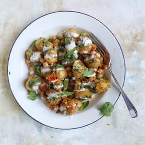 Rosie Birkett’s Indian-inspired new potato and chickpea salad.