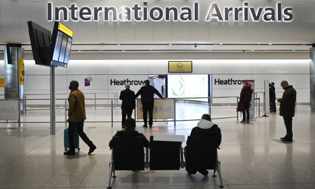 The arrivals area at Heathrow last week. 