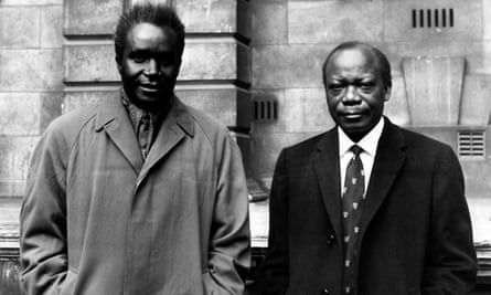 Kenneth Kaunda, left, with Harry Nkumbula, leader of the Northern Rhodesian ANC, in the 1950s.