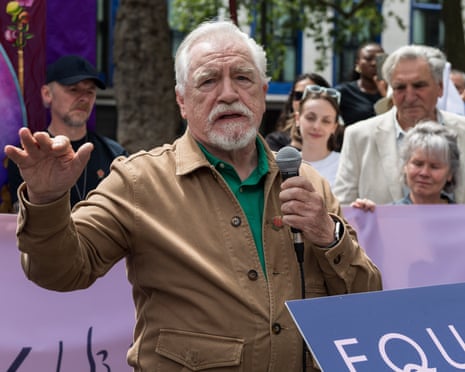 Brian Cox at the Equity rally in Leicester Square