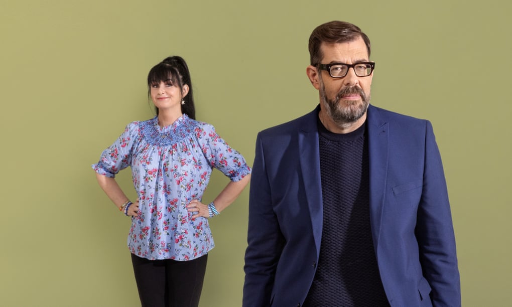 Marian Keyes and Richard Osman photographed for the Observer New Review by David Vintiner.