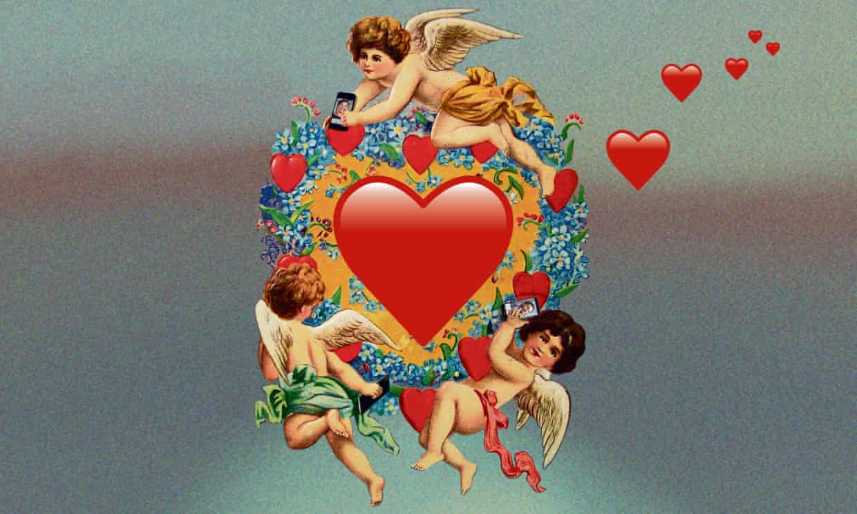 Cherubs with mobile phones